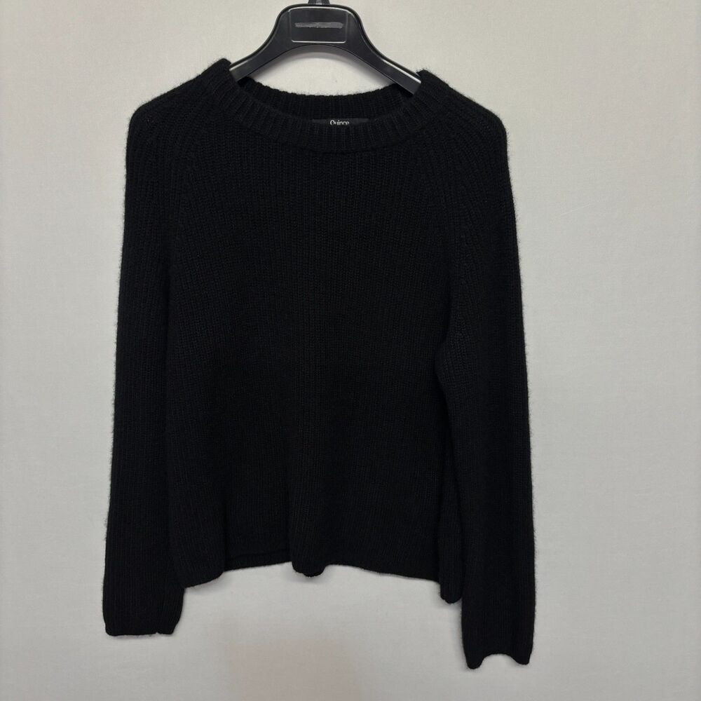 Quince Women Mongolian Cashmere Fisherman Crewneck Sweater Size Large D135 -6